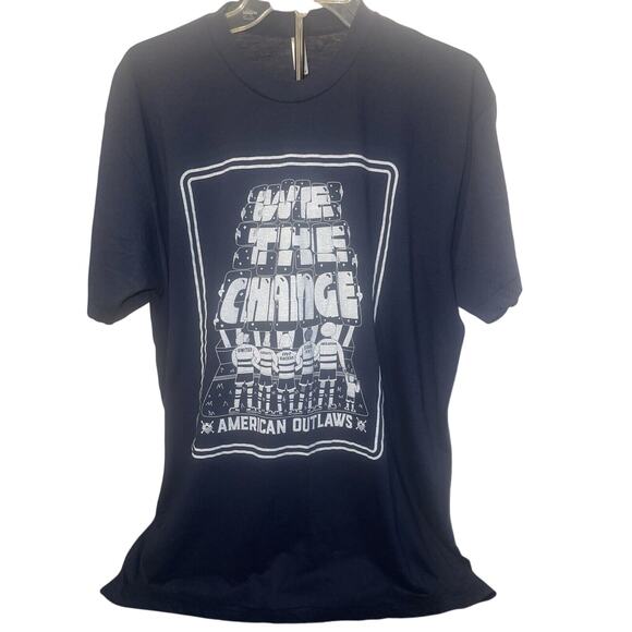 Men's T-shirt “We The Change” American Outlaws Navy Short Sleeve Shirt Size XL - Picture 1 of 3